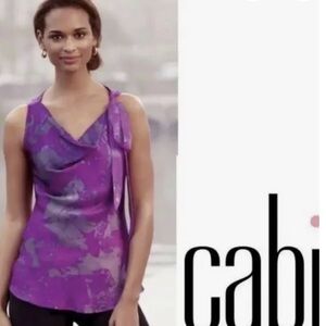 Cabi fit to be tied blouse cowl neckline artsy lightweight